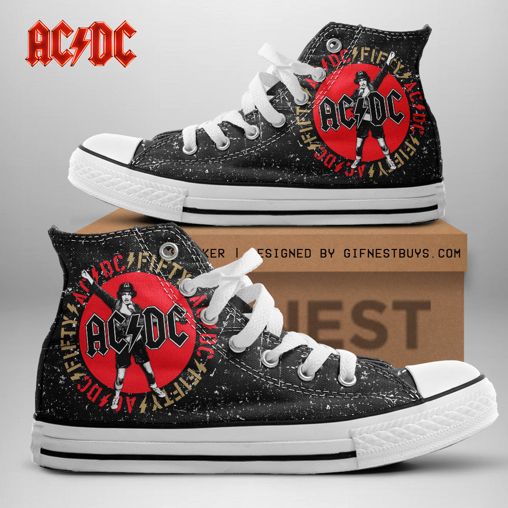 AC/DC High Top Canvas Shoes – TANTN 4601