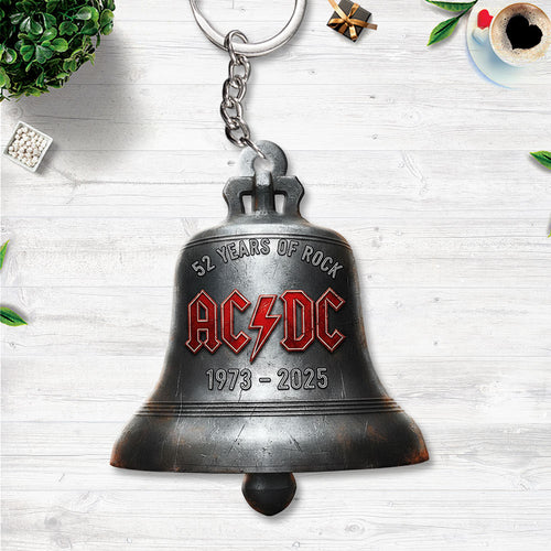 AC/DC 52 Years Anniversary 2025 Custom Shape 2-sided Keychain – TMTHU1349