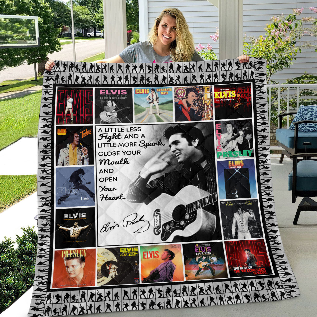 Elvis Presley Round Neck Raglan Sleeve Sweatshirt – HOATT 7109