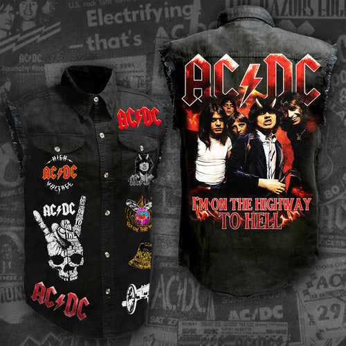 AC/DC 3D Lightweight Sleeveless Denim Shirt – ANHNV 3005