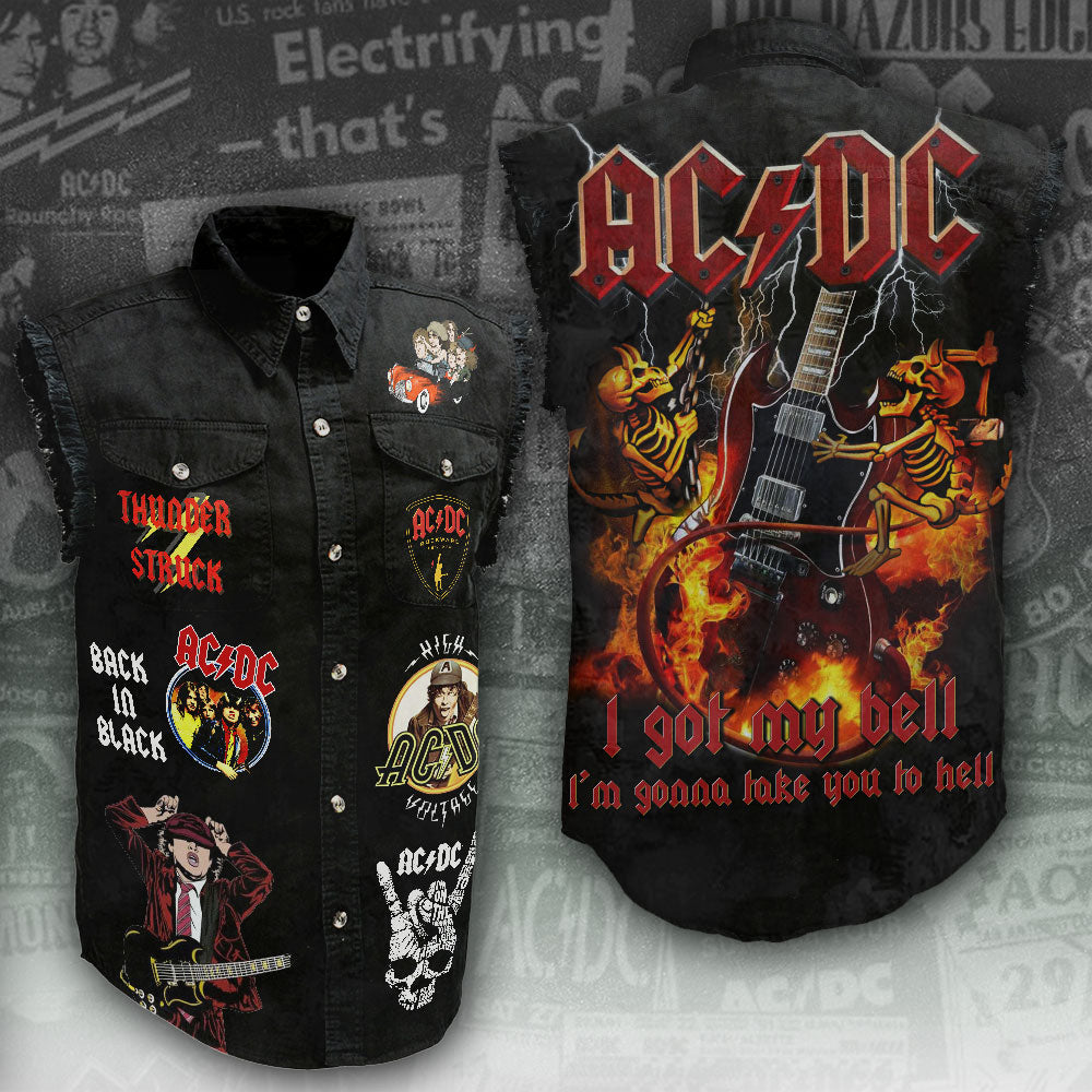 AC/DC 3D Lightweight Sleeveless Denim Shirt – ANHNV 3017