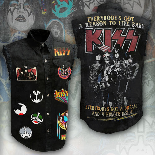 KISS 3D Lightweight Sleeveless Denim Shirt – ANHNV 3022