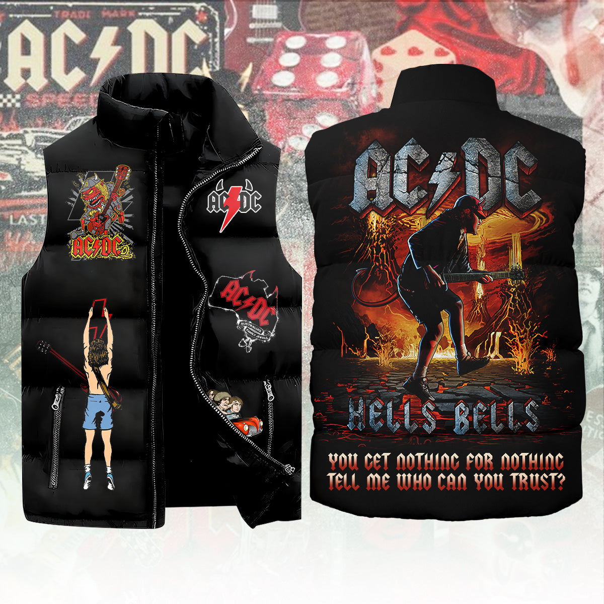 AC/DC 3D Sleeveless Down Jacket – ANHNV 3027