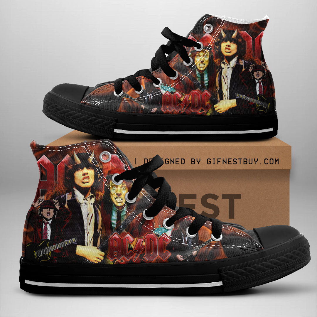 AC/DC High Top Canvas Shoes – ANHNV 3389