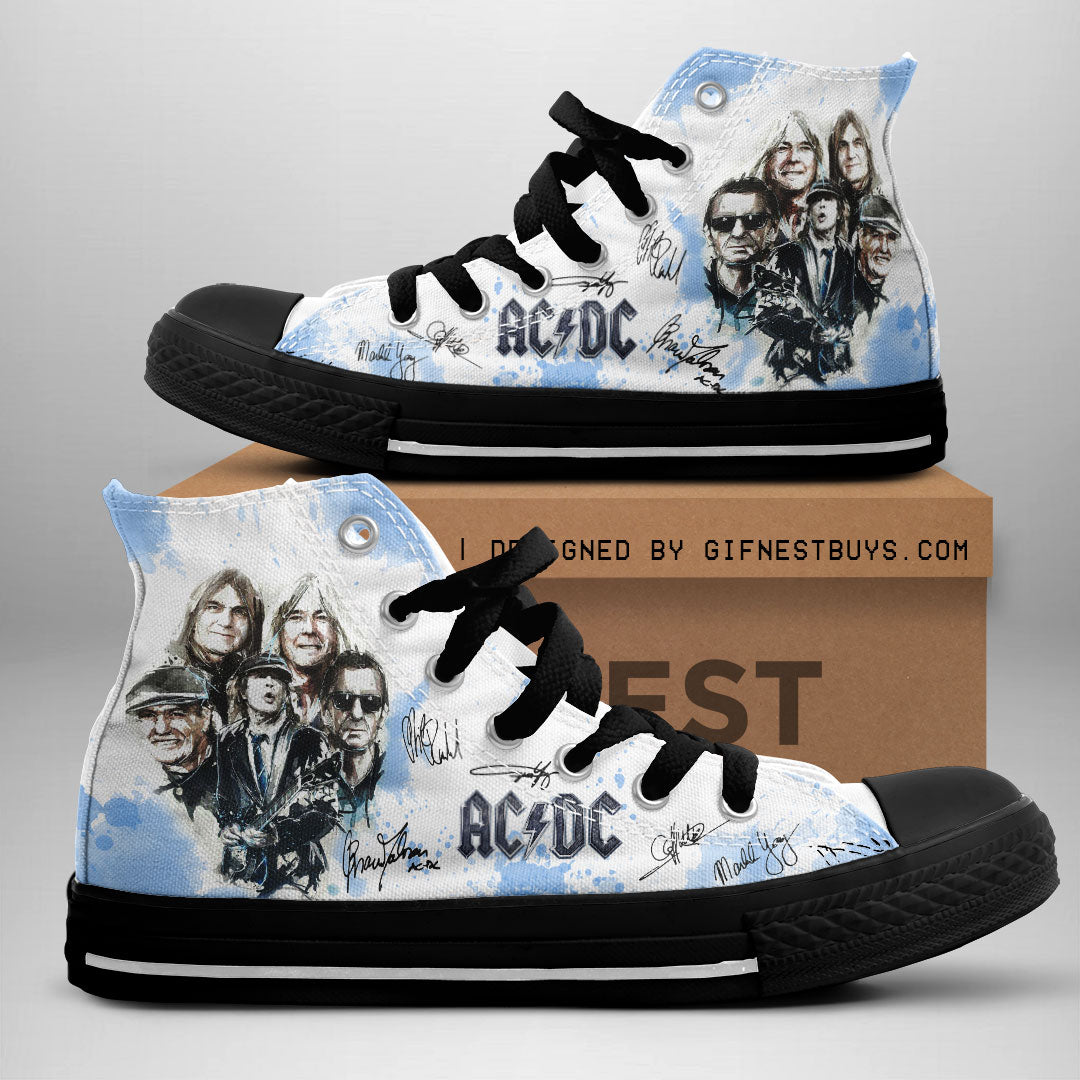 AC/DC High Top Canvas Shoes – ANHNV 3846
