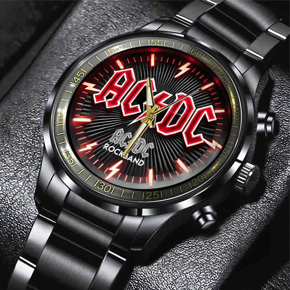 AC/DC Black Stainless Steel Watch – ANHNV 5862