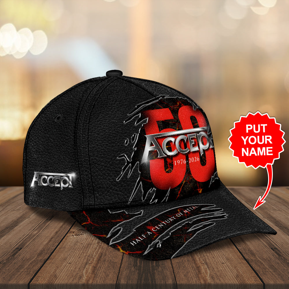 Personalized Accept 50th Anniversary Tour 2026 Champion Classic Cap – TANTN22809