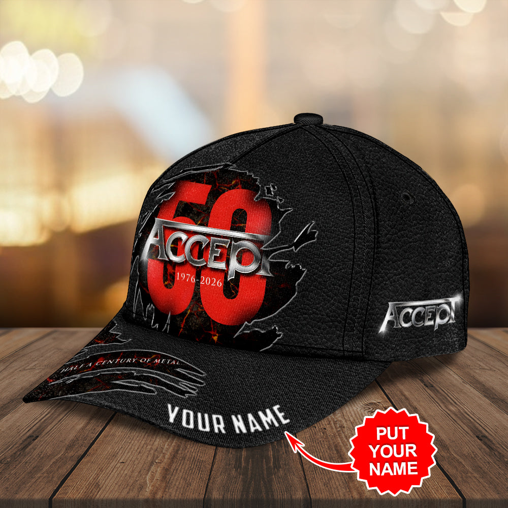 Personalized Accept 50th Anniversary Tour 2026 Champion Classic Cap – TANTN22809