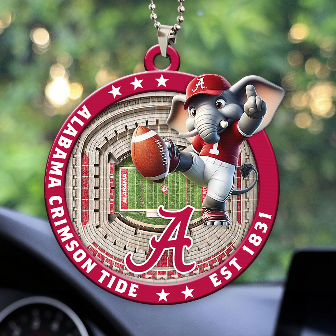Alabama Crimson Tide Football Custom shape 2-sided Acrylic Car Ornament – HOATT13125
