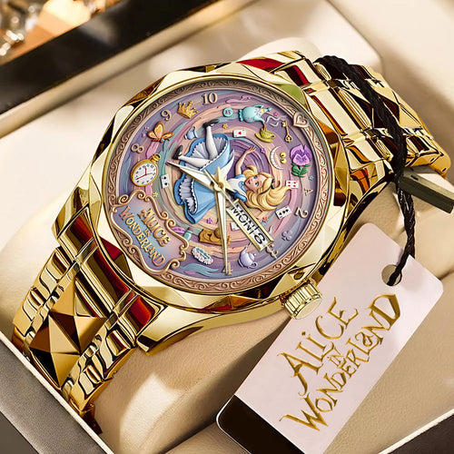 Alice in Wonderland Alloy Luxury Quartz Watch – TMTHU8007