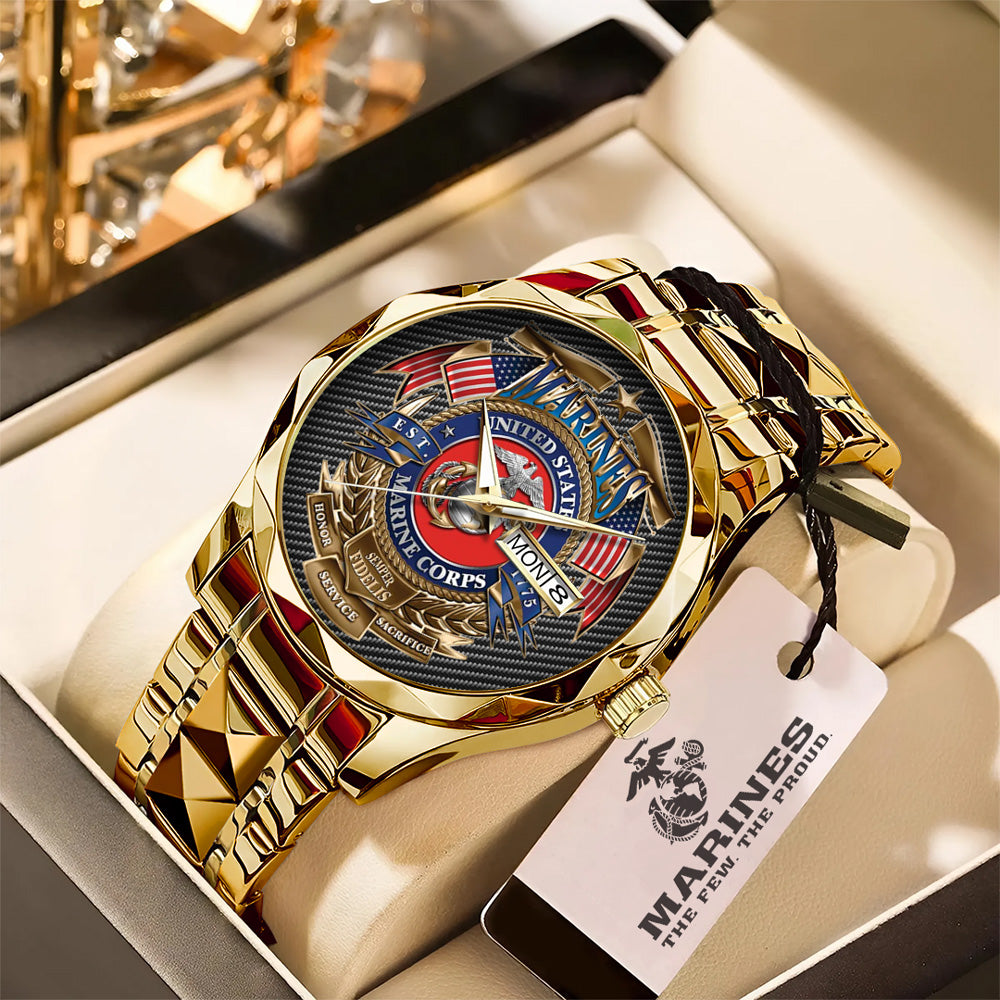 US Marine Corps Alloy Luxury Quartz Watch – TMTHU 107