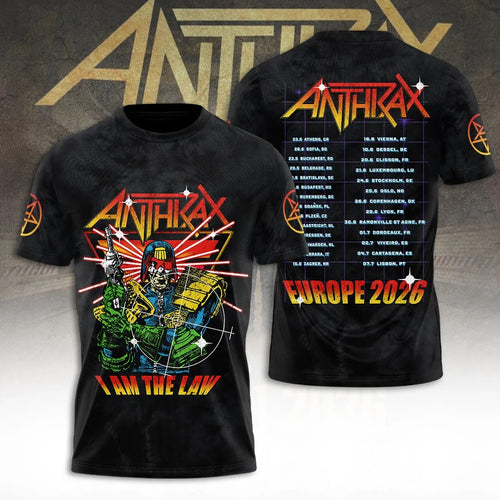 Anthrax Tour 2026 3D Apparel – TANTN25432