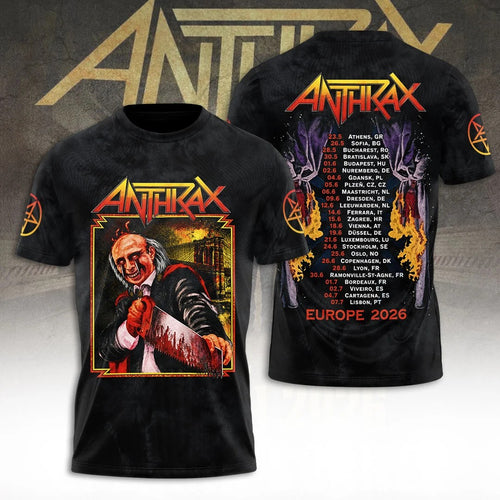 Anthrax Tour 2026 3D Apparel – TANTN25435