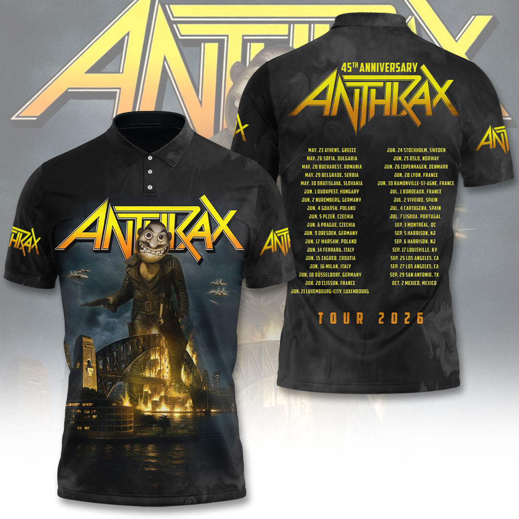 Anthrax Tour 2026 3D Apparel – TANTN22198