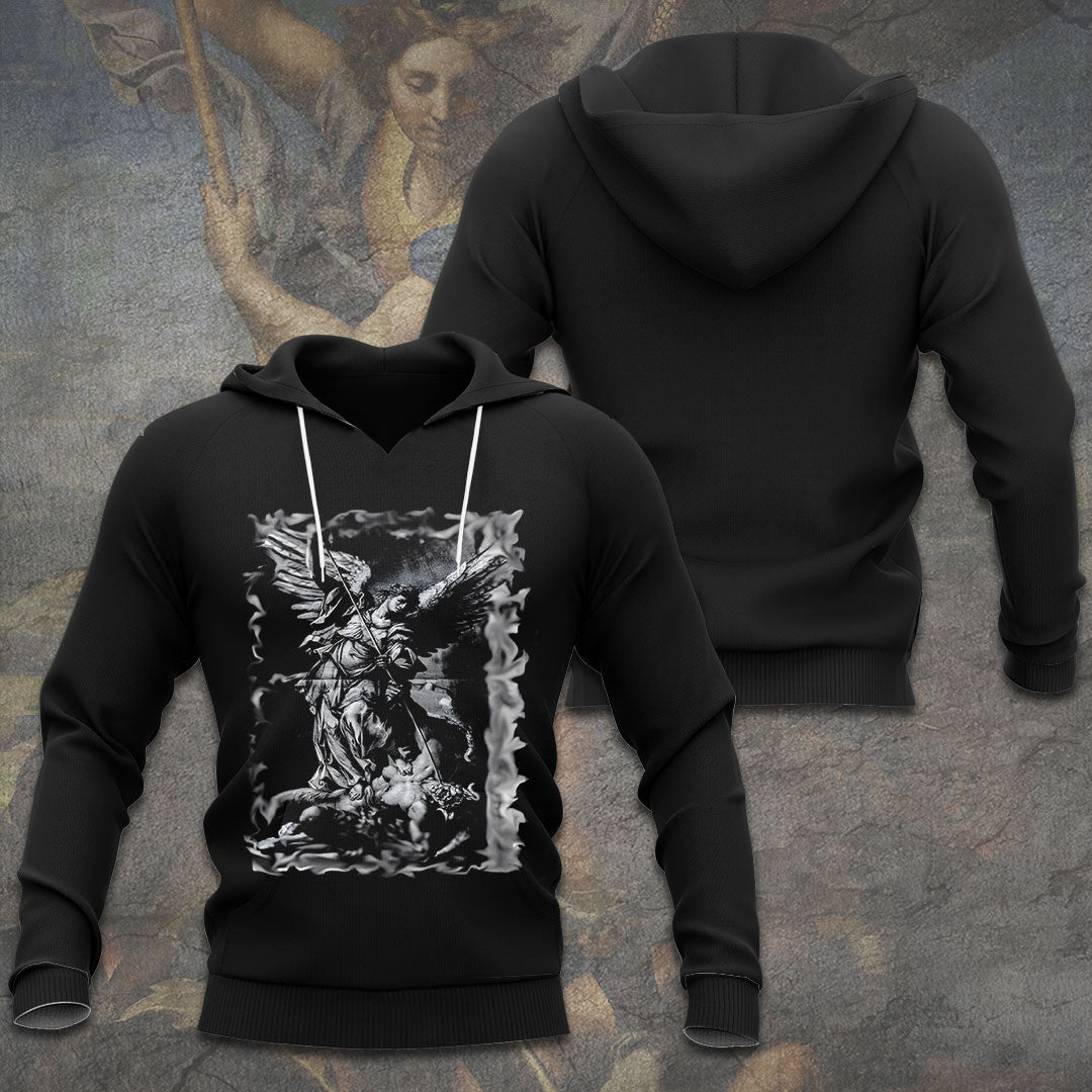 Archangel Michael defeats Satan 3D Apparel – TANTN15223
