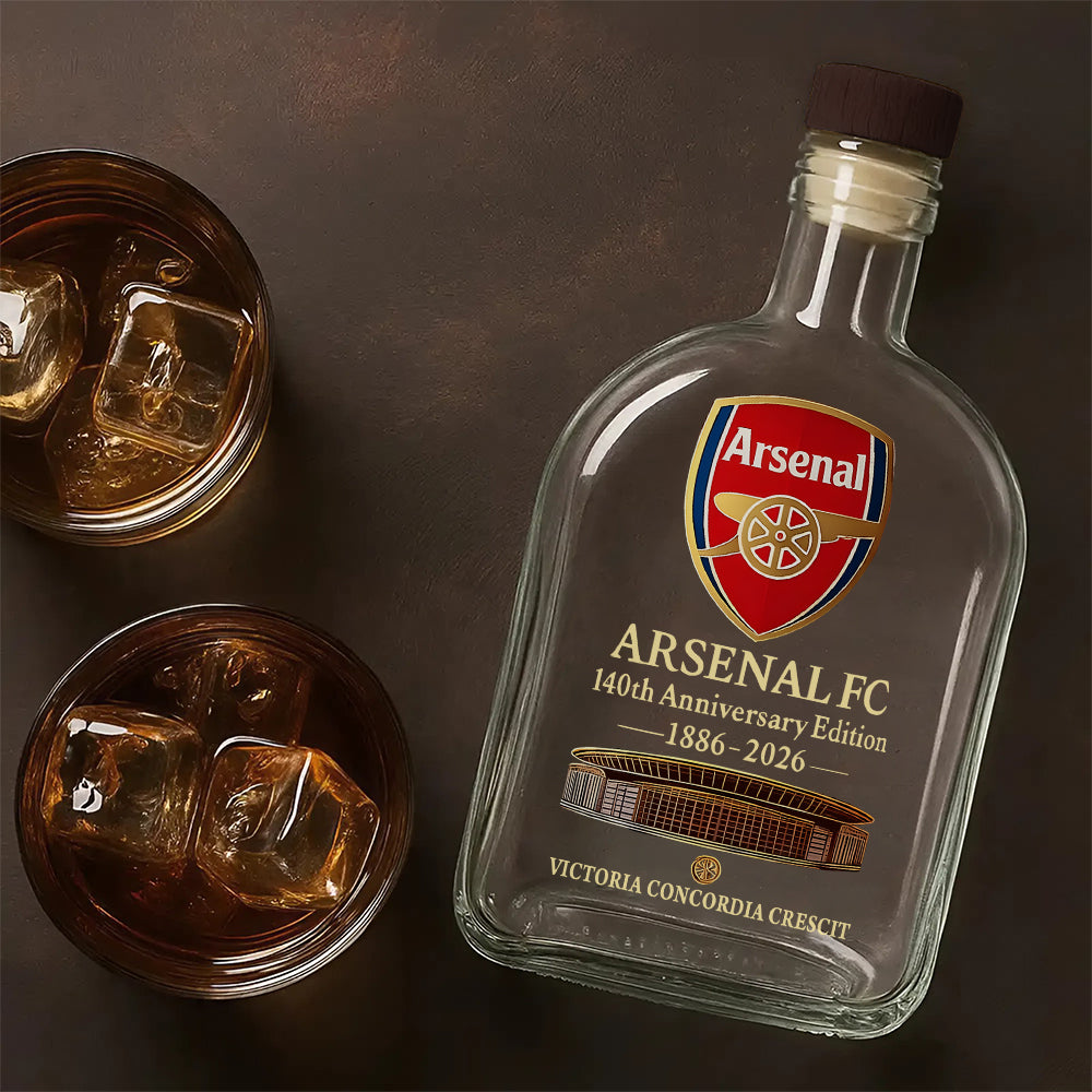 Arsenal FC 140 Years 25oz Empty Whiskey Bottle – MAITM13846