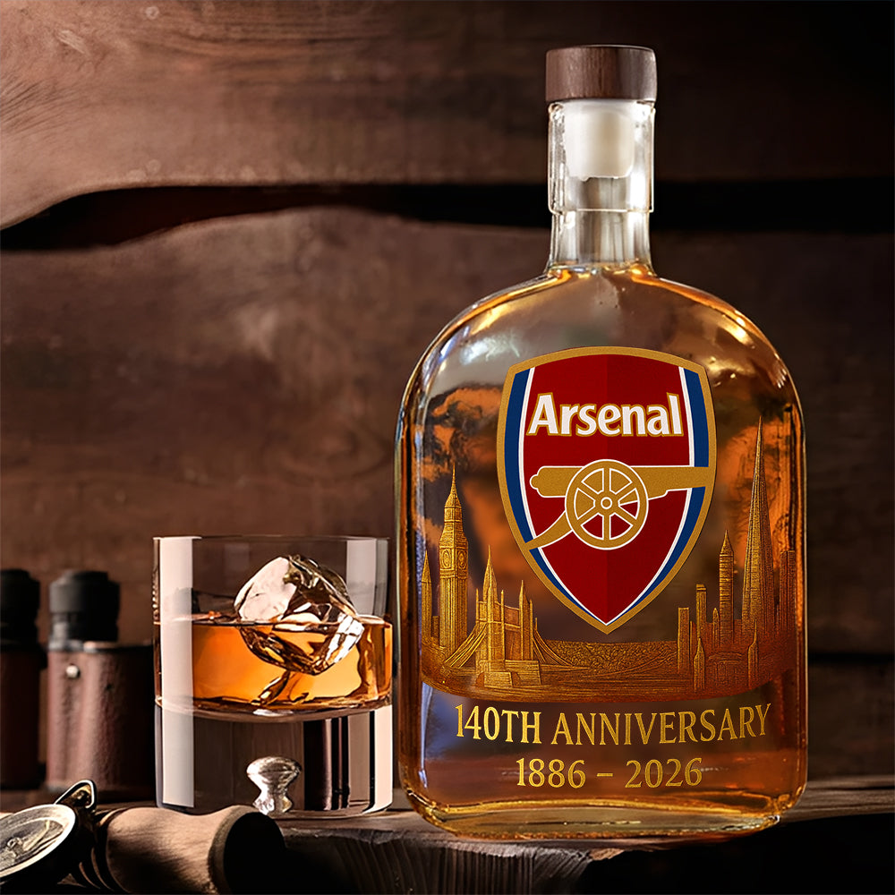 Arsenal FC 140th Anniversary 25oz Empty Whiskey Bottle – MAITM14005