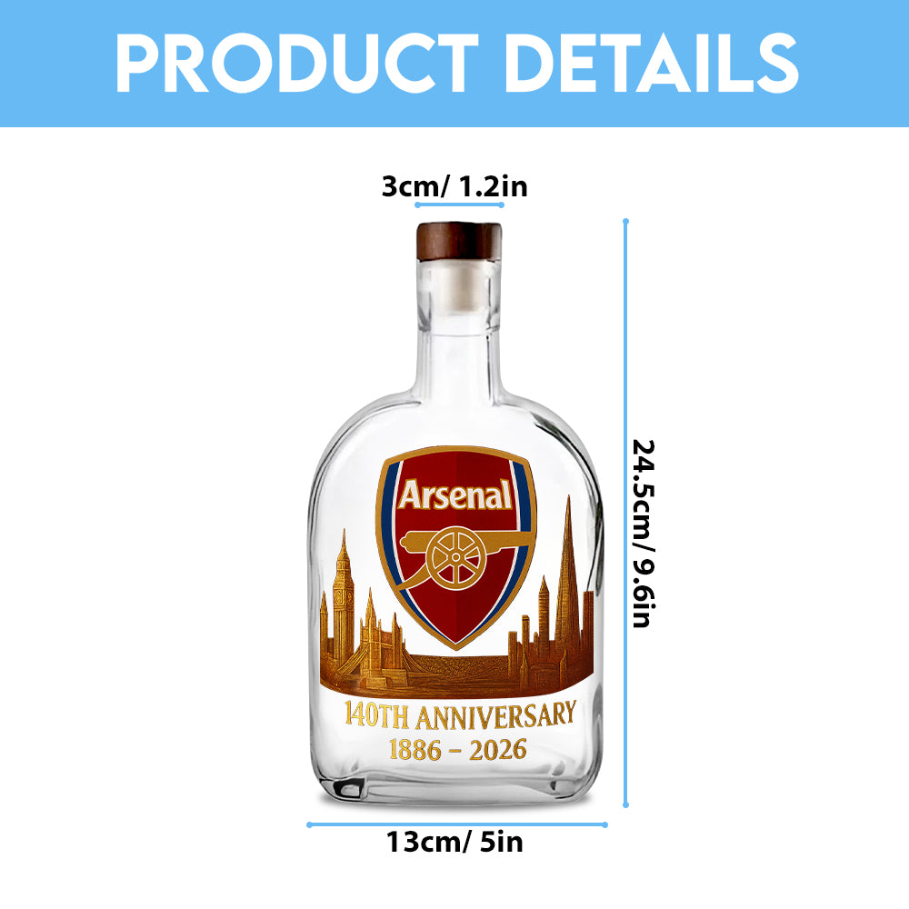 Arsenal FC 140th Anniversary 25oz Empty Whiskey Bottle – MAITM14005