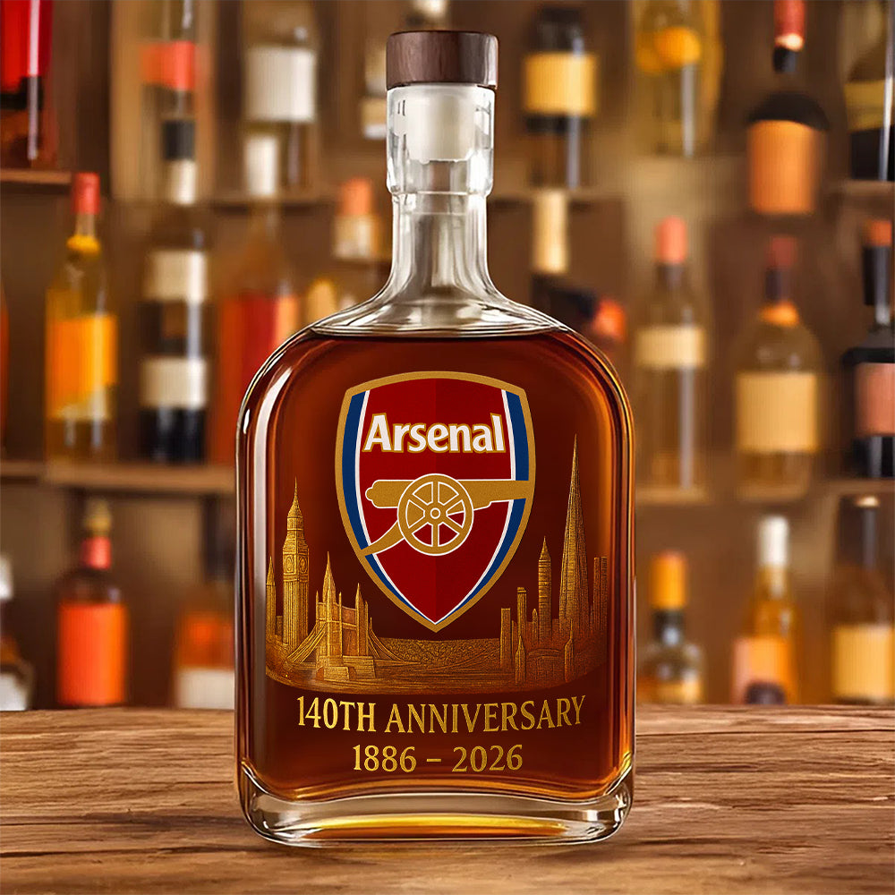Arsenal FC 140th Anniversary 25oz Empty Whiskey Bottle – MAITM14005