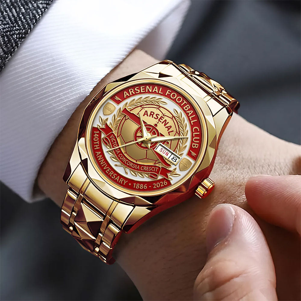 Arsenal FC 140th Anniversary Alloy Luxury Quartz Watch – MAITM15016