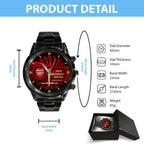 Arsenal FC 140th Anniversary Black Stainless Steel Watch – MAITM14457