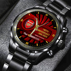 Arsenal FC 140th Anniversary Black Stainless Steel Watch – MAITM14457