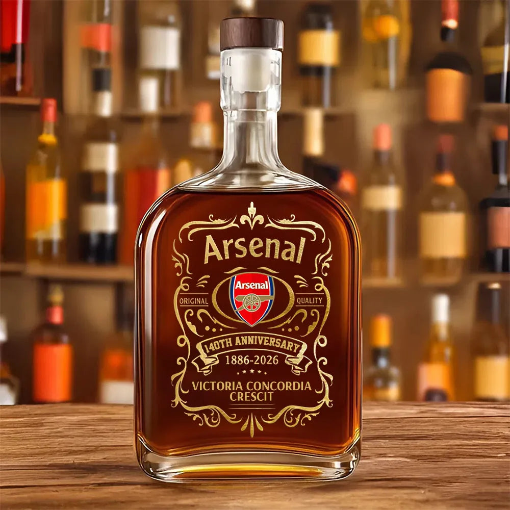 Arsenal FC 140th Anniversary 25oz Empty Whiskey Bottle – MAITM14121