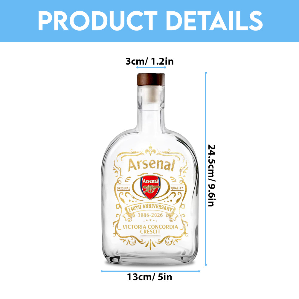 Arsenal FC 140th Anniversary 25oz Empty Whiskey Bottle – MAITM14121