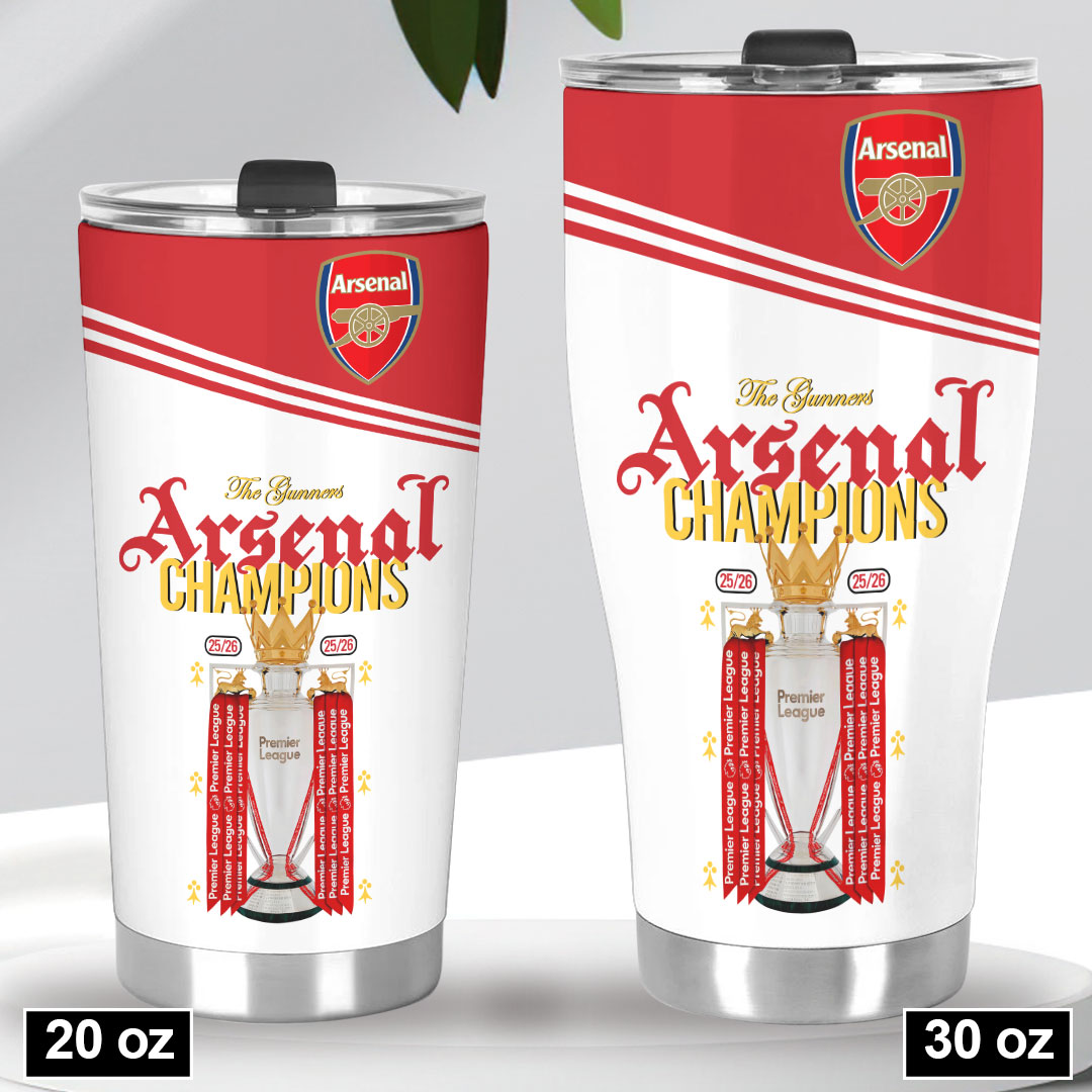 Arsenal FC Premier League Champions 25/26 Tumbler Cup – HOATT18170