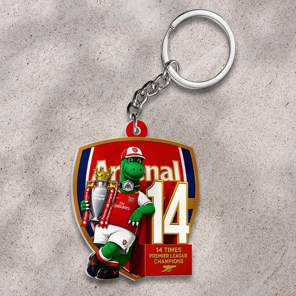 Arsenal FC Premier League Champions 25/26 Custom Shape 2-sided Keychain – HOATT18129
