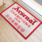 Arsenal FC Premier League Champions 25/26 Custom Doormat – HOATT18317