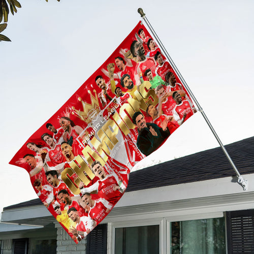 Arsenal FC Premier League Champions 25/26 3D Double-side House Flag – HOATT18304