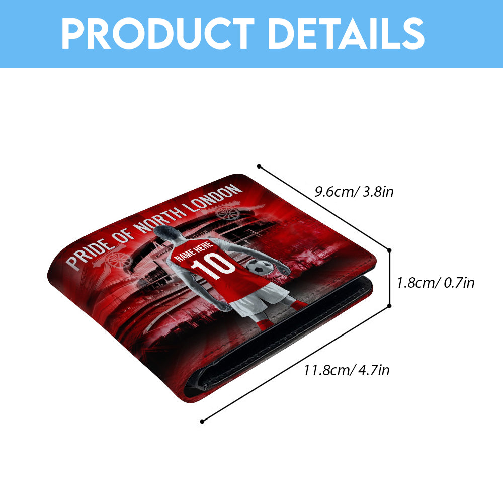 Personalized Arsenal FC Premier League Champions 25/26 3D Leather Men Wallet – GNE6635