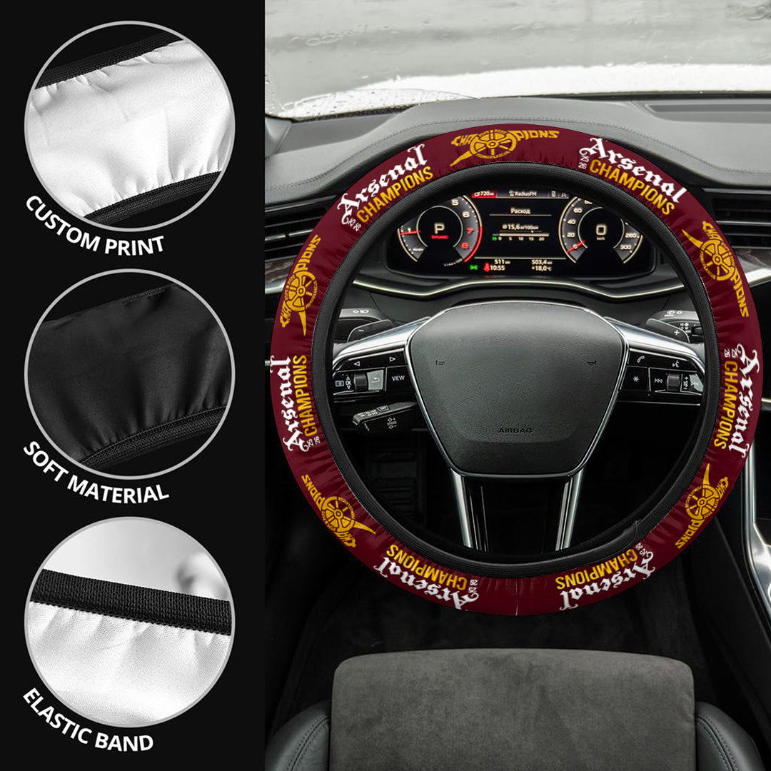 Arsenal FC Premier League Champions 25/26 Steering Wheel Cover – HOATT18273