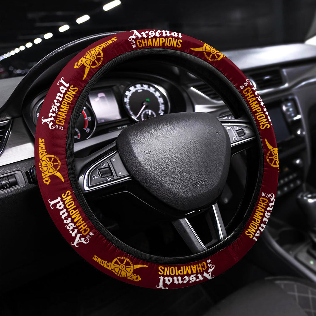 Arsenal FC Premier League Champions 25/26 Steering Wheel Cover – HOATT18273