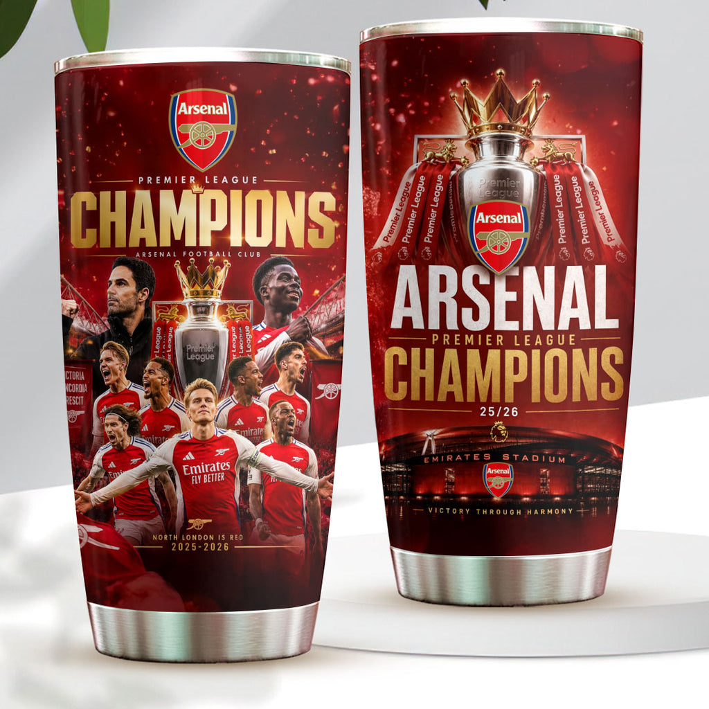 Arsenal FC Premier League Champions 25/26 Tumbler Cup – HOATT18234