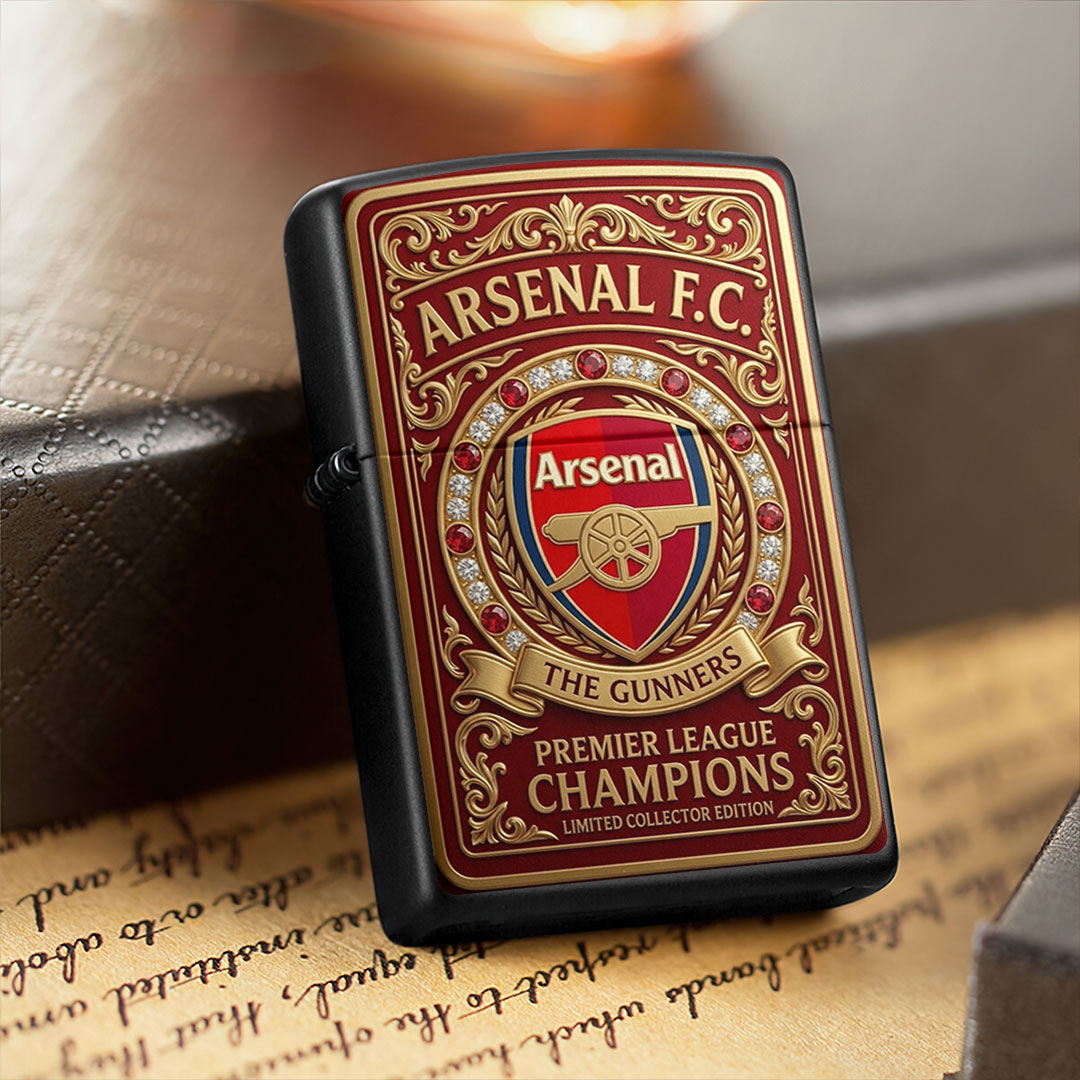 Arsenal FC Premier League Champions 25/26 Zippo Lighter Case (No Insert) – TMTHU6406
