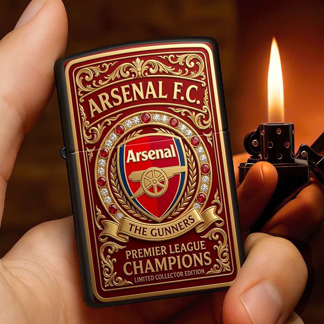 Arsenal FC Premier League Champions 25/26 Zippo Lighter Case (No Insert) – TMTHU6406