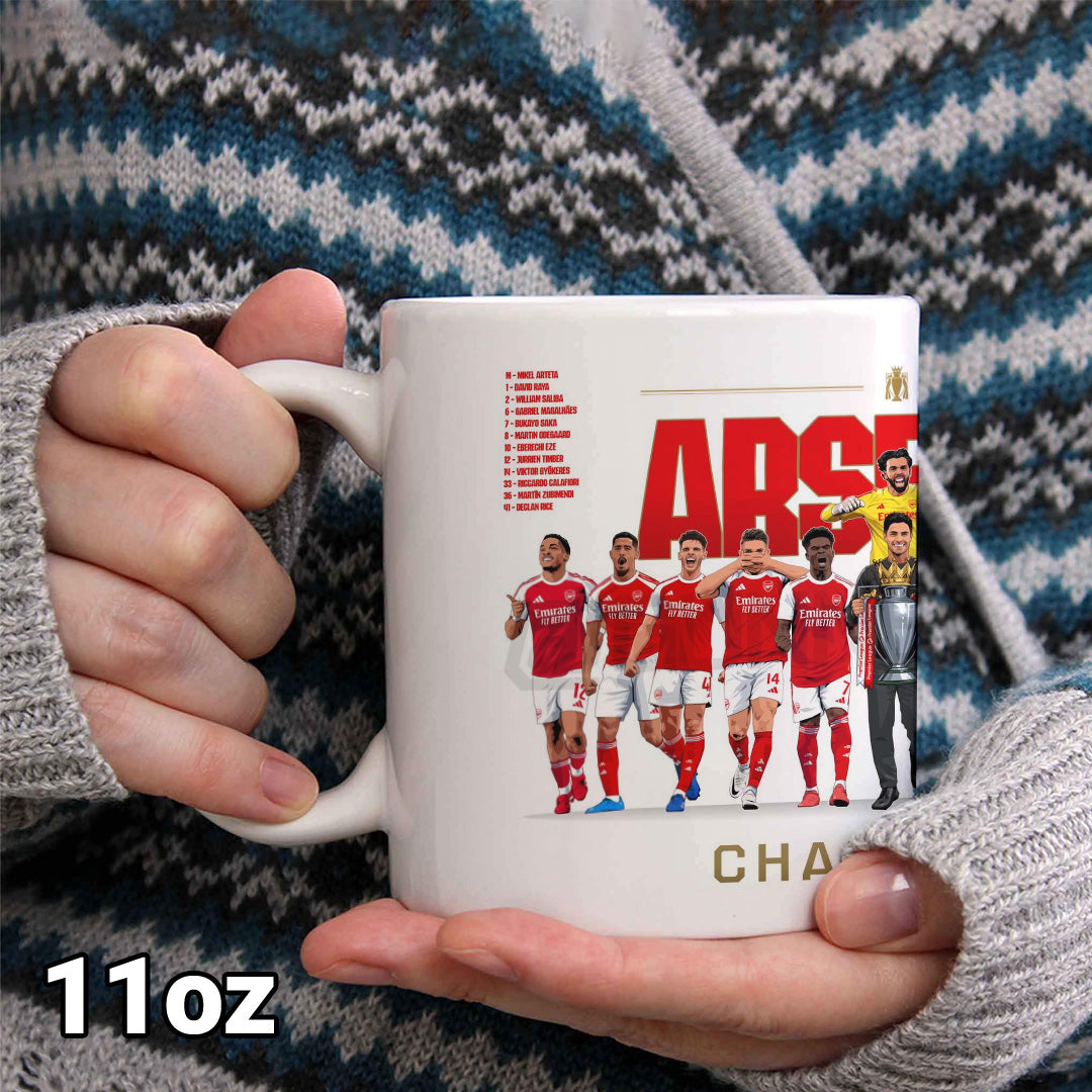 Arsenal FC Premier League Champions 25/26 Ceramic Mug – TANTN22998