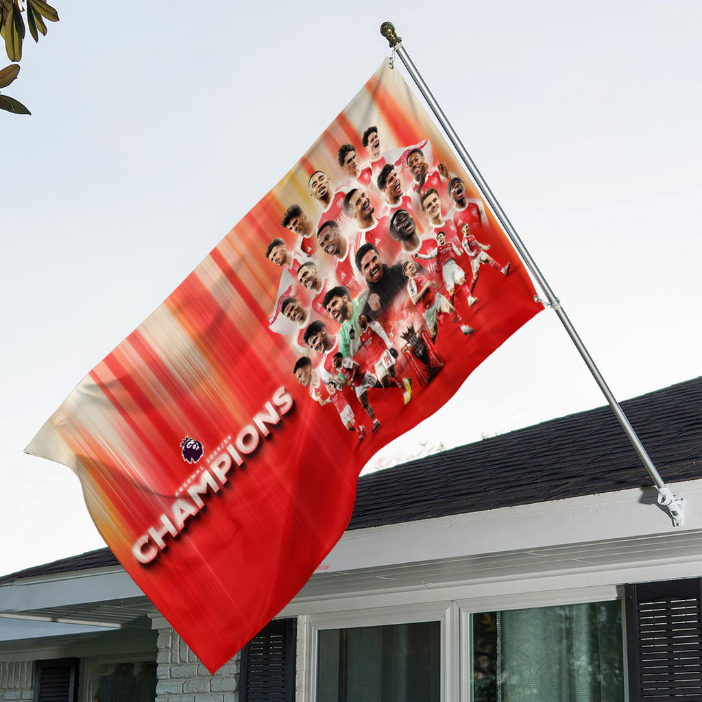 Arsenal FC Premier League Champions 25/26 3D Double-side House Flag – TANTN23016