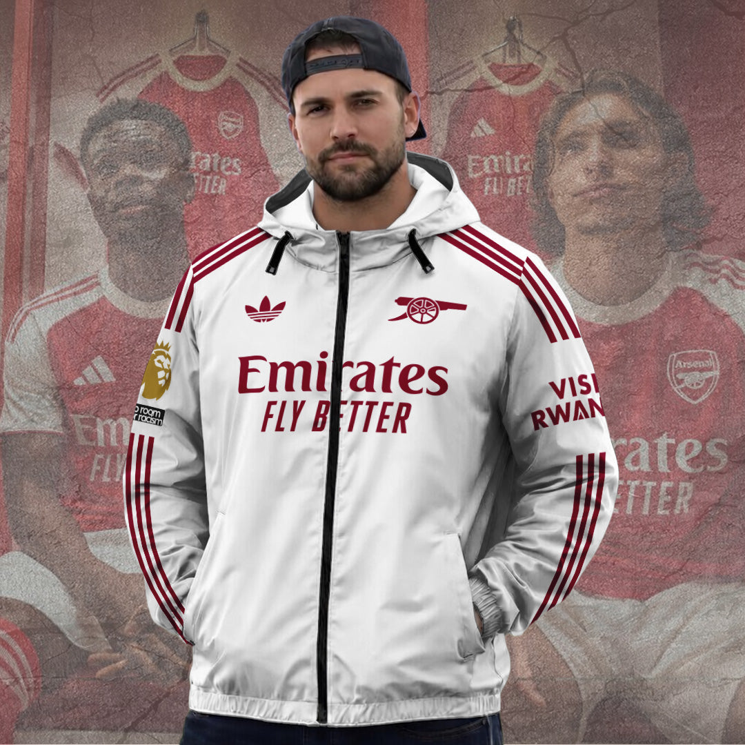 Arsenal FC Premier League Champions 25/26 3D Windbreaker Jacket – TANTN23502