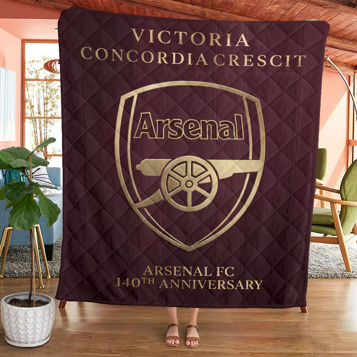 Arsenal FC 140th Anniversary Quilt Blanket – TMTHU3046