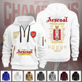 Arsenal FC Premier League Champions 25/26 2D Quarter Zip Hoodie – GNE6694