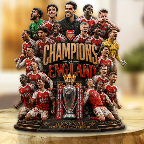 Arsenal FC Premier League Champions 25/26 Custom Shape Acrylic Plaque – GNE6843