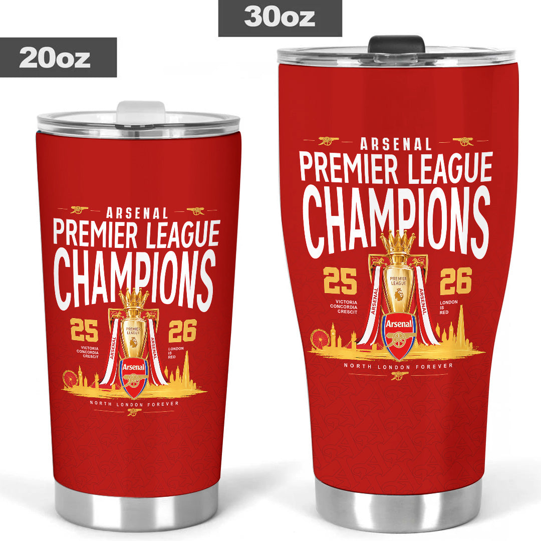 Arsenal FC Premier League Champions 25/26 Tumbler Cup – GNE6752