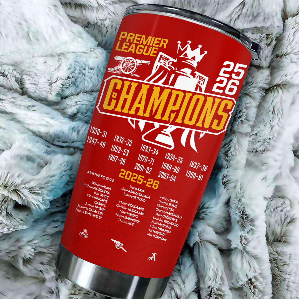 Arsenal FC Premier League Champions 25/26 Tumbler Cup – GNE6752