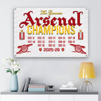 Arsenal FC Premier League Champions 25/26 Metal Sign – GNE6961