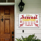 Arsenal FC Premier League Champions 25/26 Metal Sign – GNE6961