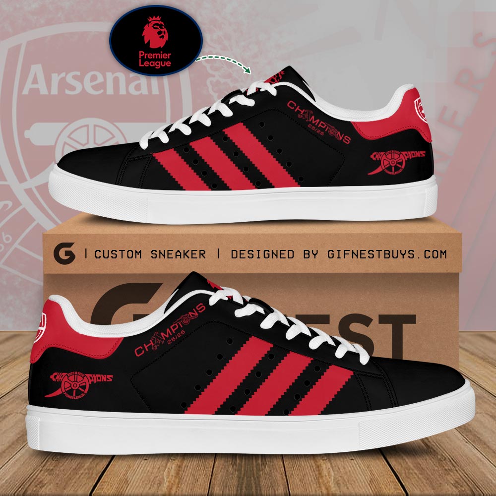 Arsenal FC Premier League Champions 25/26 Custom SS Shoes – HOATT18597