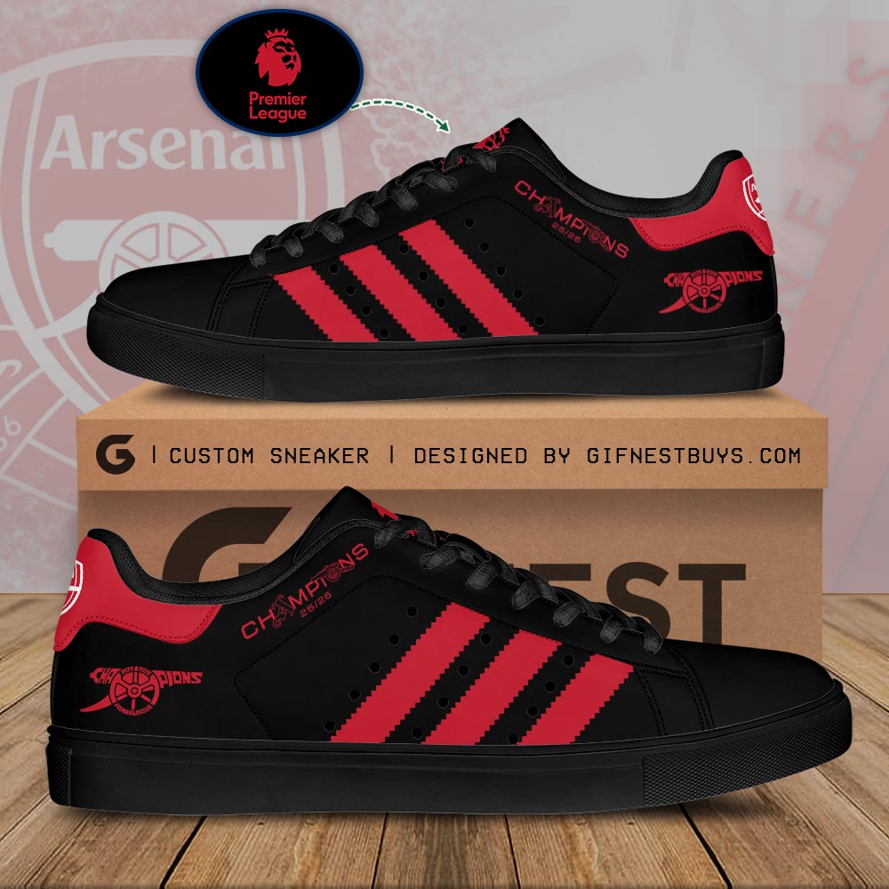 Arsenal FC Premier League Champions 25/26 Custom SS Shoes – HOATT18597